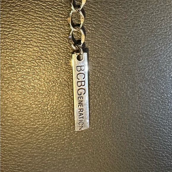 BCBGeneration Silver Multi Chain Necklace Dangle Earrings Set R $100 - Picture 4 of 10